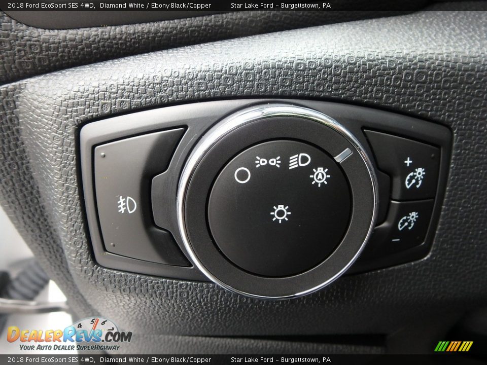 2018 Ford EcoSport SES 4WD Diamond White / Ebony Black/Copper Photo #17