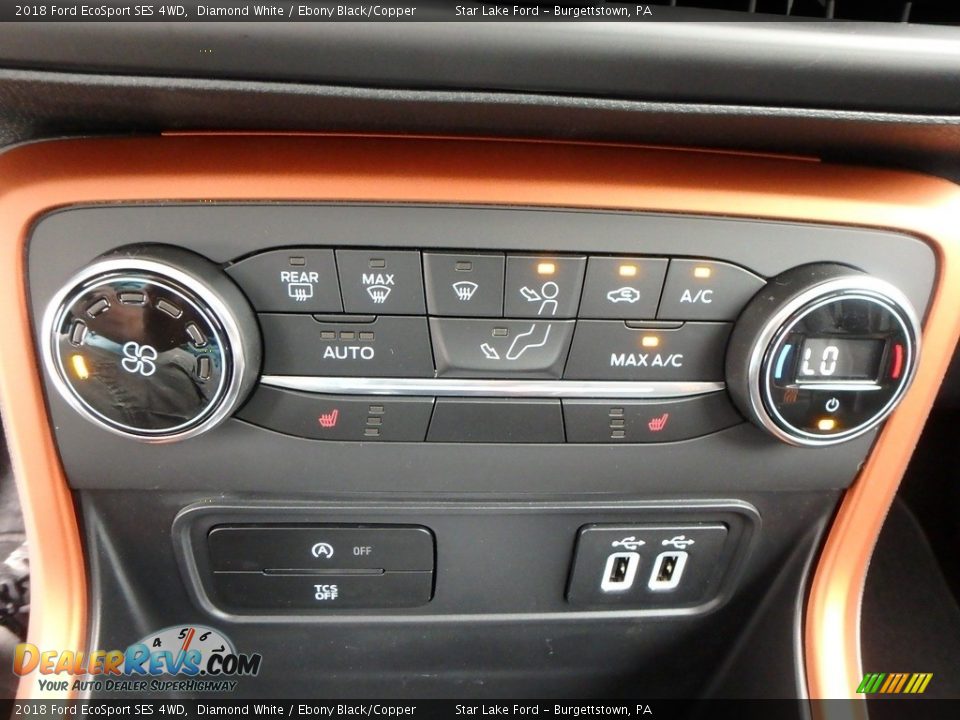 2018 Ford EcoSport SES 4WD Diamond White / Ebony Black/Copper Photo #20