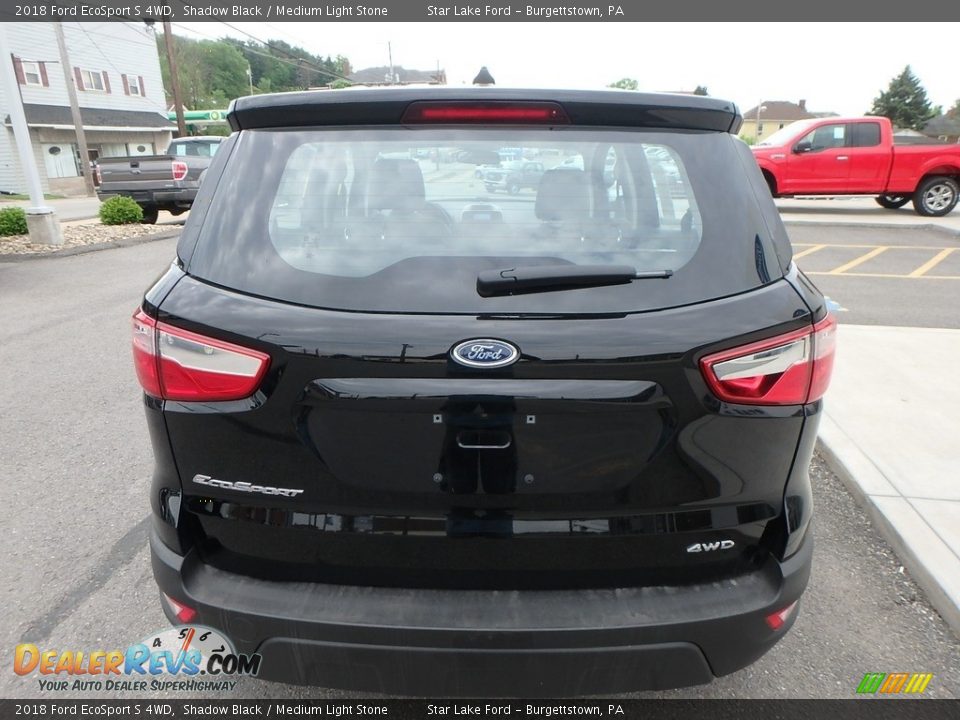 2018 Ford EcoSport S 4WD Shadow Black / Medium Light Stone Photo #6