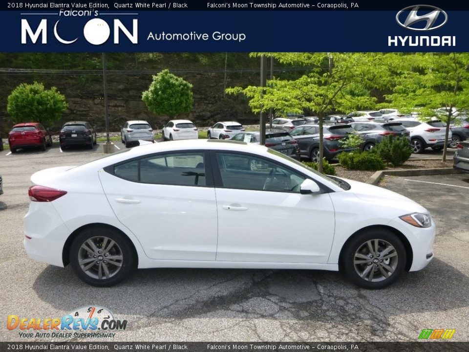 2018 Hyundai Elantra Value Edition Quartz White Pearl / Black Photo #1