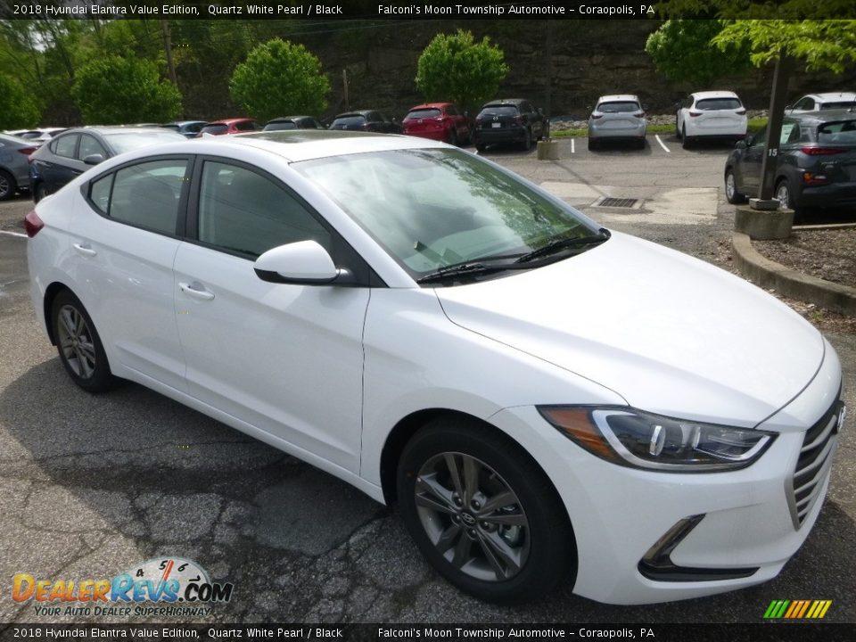 2018 Hyundai Elantra Value Edition Quartz White Pearl / Black Photo #3