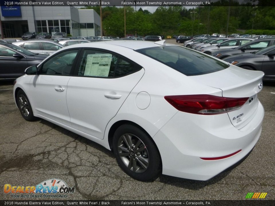 2018 Hyundai Elantra Value Edition Quartz White Pearl / Black Photo #6