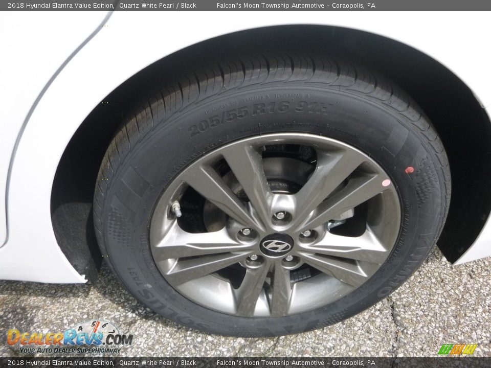 2018 Hyundai Elantra Value Edition Quartz White Pearl / Black Photo #7