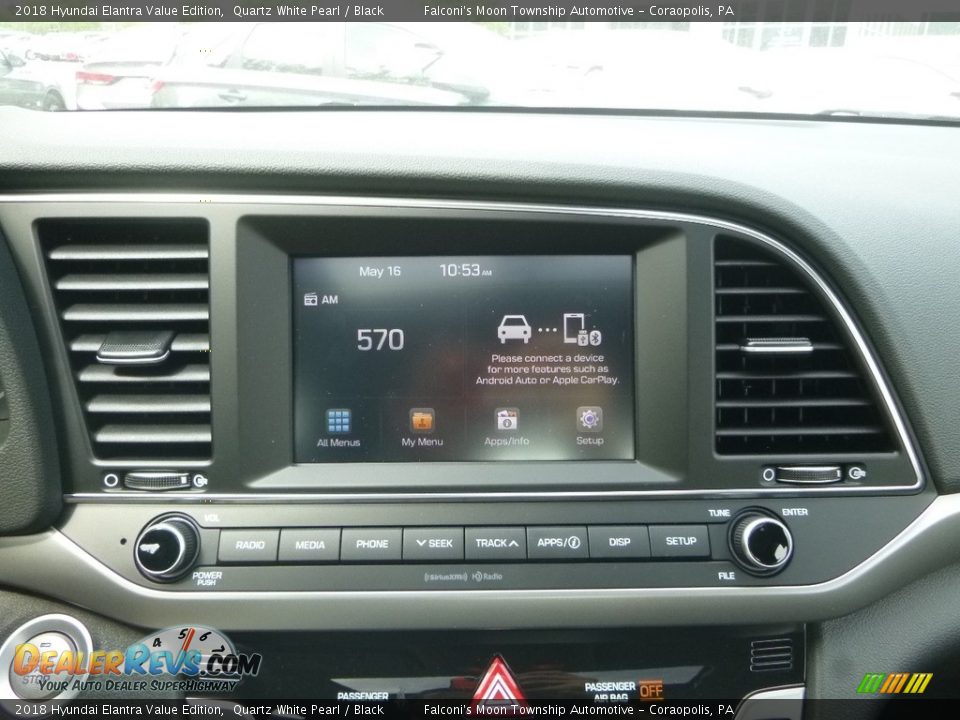 2018 Hyundai Elantra Value Edition Quartz White Pearl / Black Photo #13