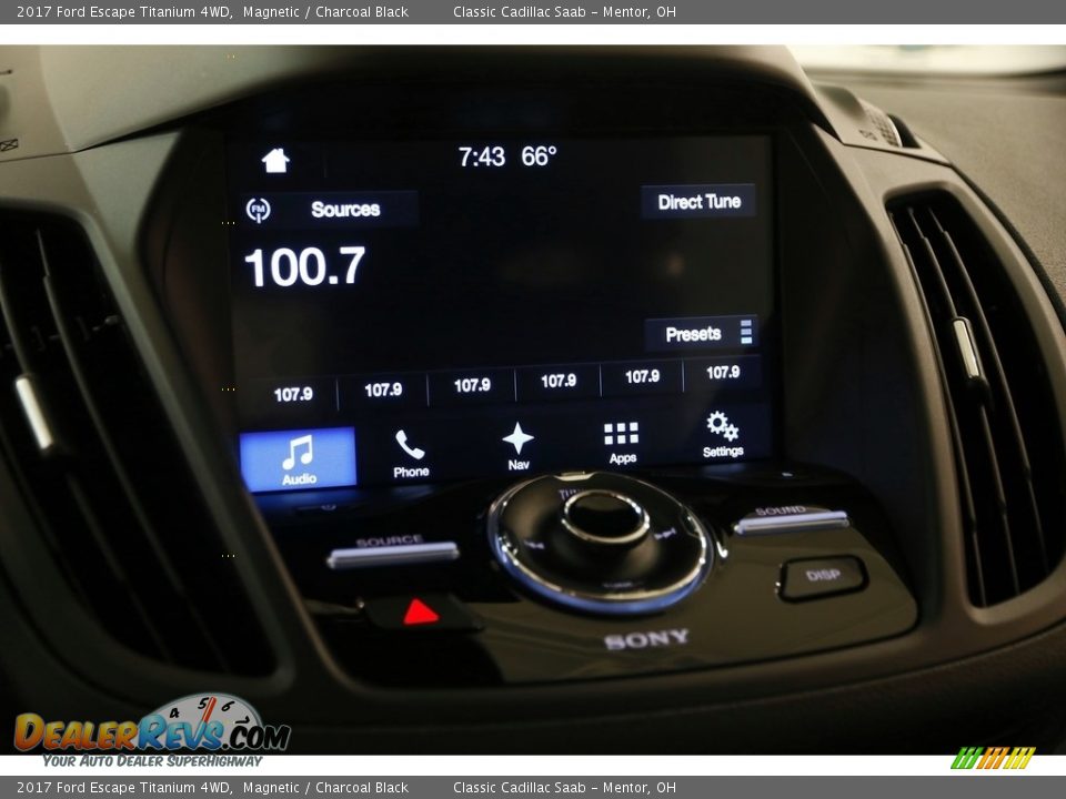 2017 Ford Escape Titanium 4WD Magnetic / Charcoal Black Photo #11