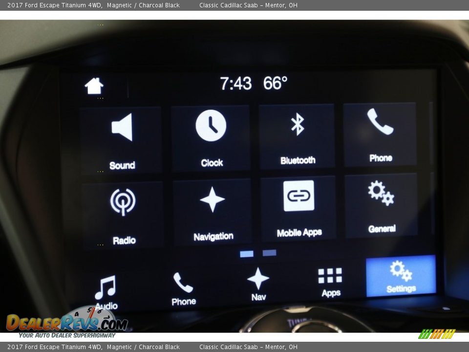 2017 Ford Escape Titanium 4WD Magnetic / Charcoal Black Photo #14