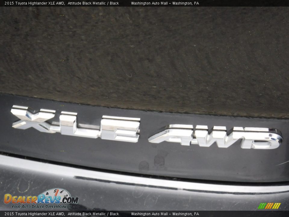 2015 Toyota Highlander XLE AWD Attitude Black Metallic / Black Photo #9