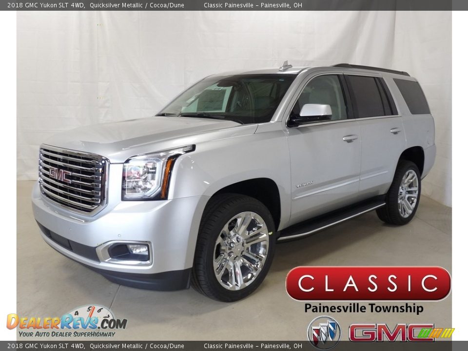 2018 GMC Yukon SLT 4WD Quicksilver Metallic / Cocoa/Dune Photo #1