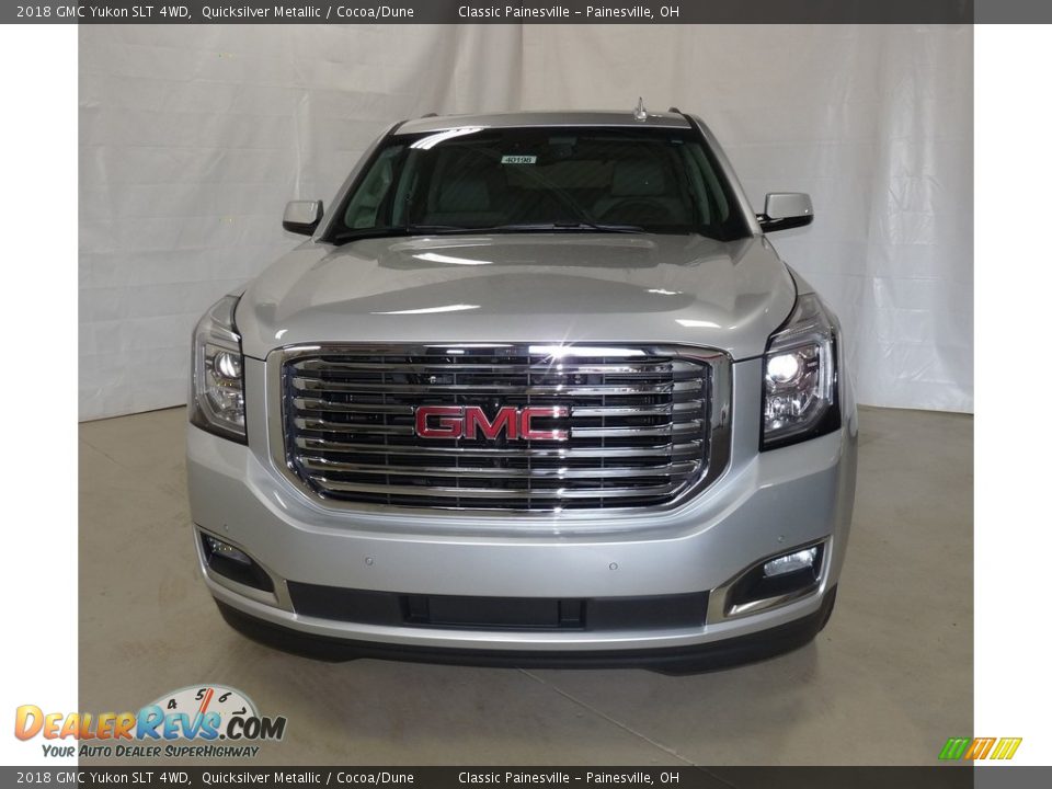 2018 GMC Yukon SLT 4WD Quicksilver Metallic / Cocoa/Dune Photo #4