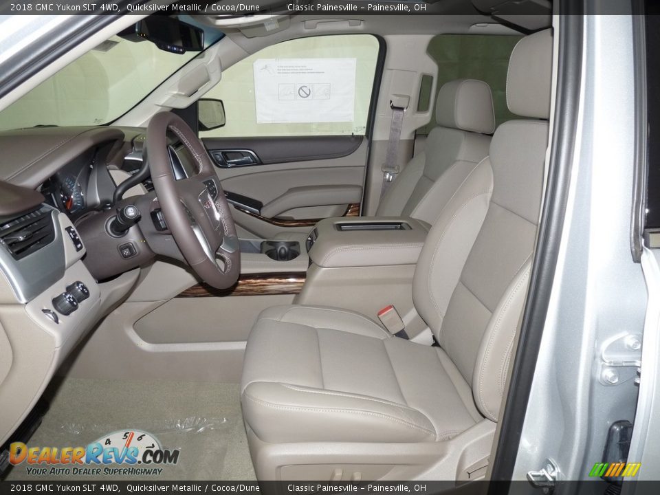 2018 GMC Yukon SLT 4WD Quicksilver Metallic / Cocoa/Dune Photo #7