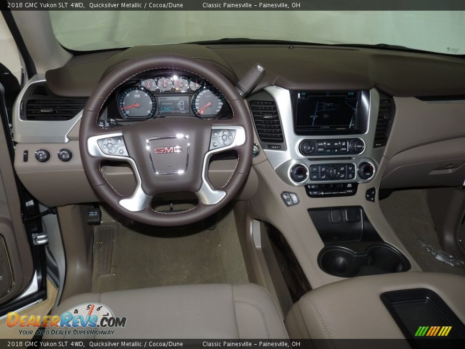2018 GMC Yukon SLT 4WD Quicksilver Metallic / Cocoa/Dune Photo #10