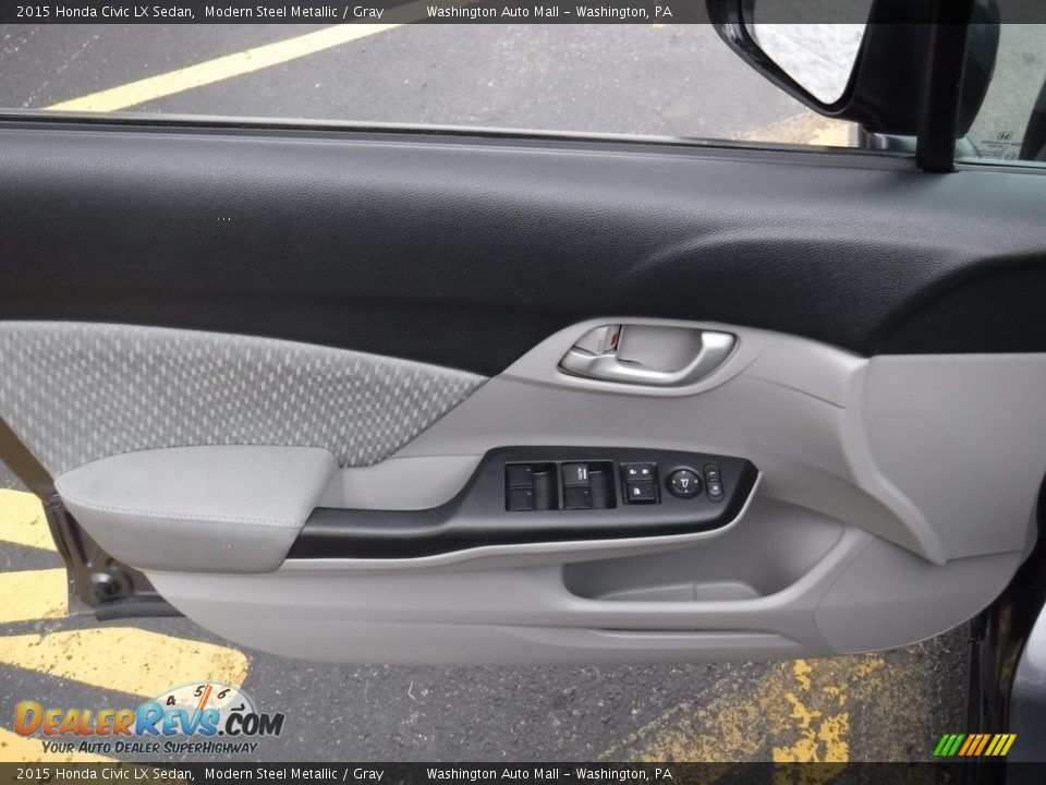 2015 Honda Civic LX Sedan Modern Steel Metallic / Gray Photo #10