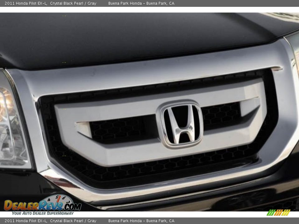 2011 Honda Pilot EX-L Crystal Black Pearl / Gray Photo #8