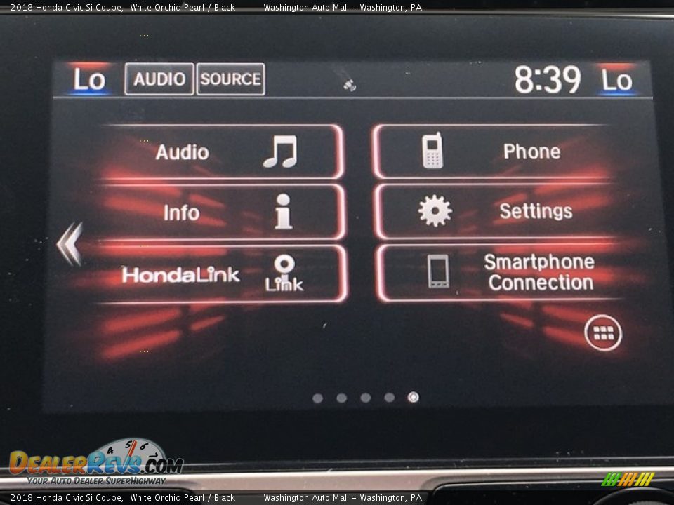 2018 Honda Civic Si Coupe White Orchid Pearl / Black Photo #18