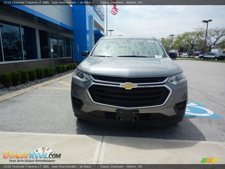 2018 Chevrolet Traverse LT AWD Satin Steel Metallic / Jet Black Photo #2