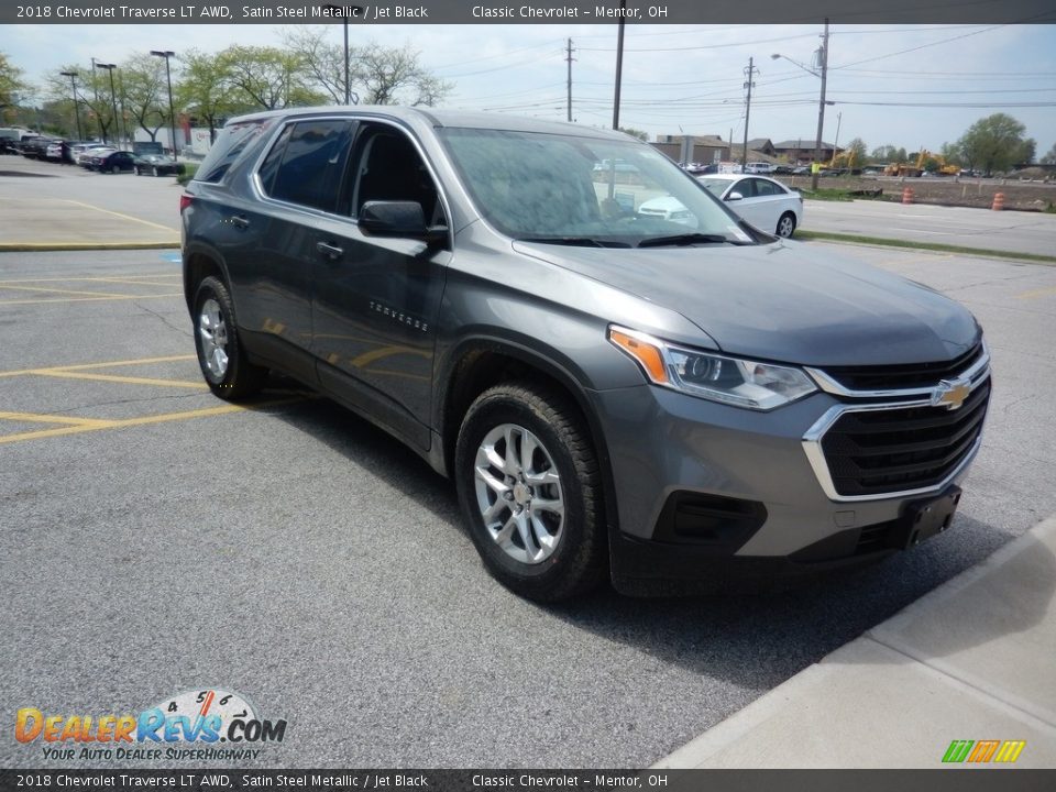 2018 Chevrolet Traverse LT AWD Satin Steel Metallic / Jet Black Photo #3