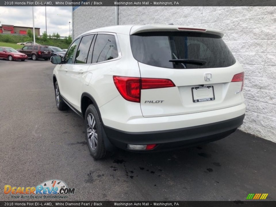 2018 Honda Pilot EX-L AWD White Diamond Pearl / Black Photo #6