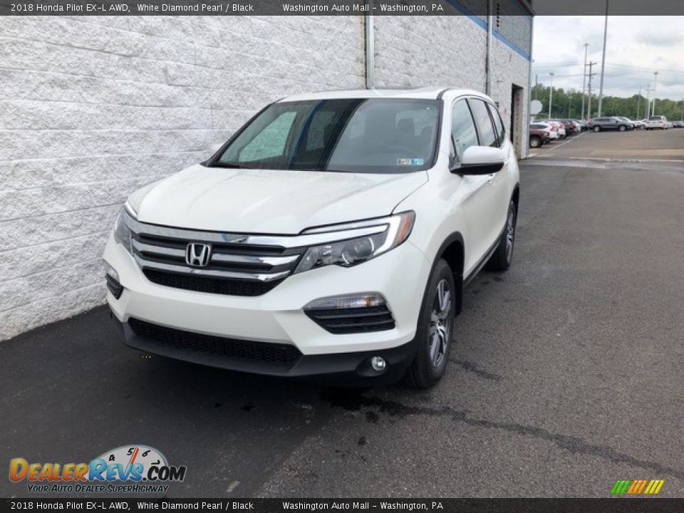 2018 Honda Pilot EX-L AWD White Diamond Pearl / Black Photo #8
