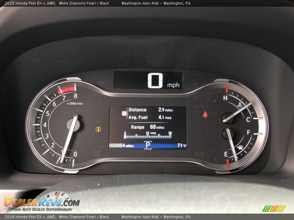 2018 Honda Pilot EX-L AWD White Diamond Pearl / Black Photo #12