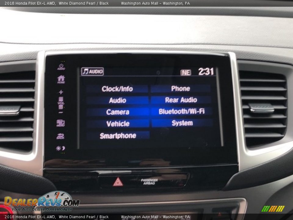 2018 Honda Pilot EX-L AWD White Diamond Pearl / Black Photo #15