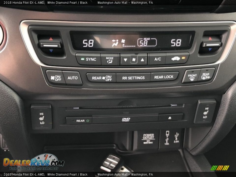2018 Honda Pilot EX-L AWD White Diamond Pearl / Black Photo #17