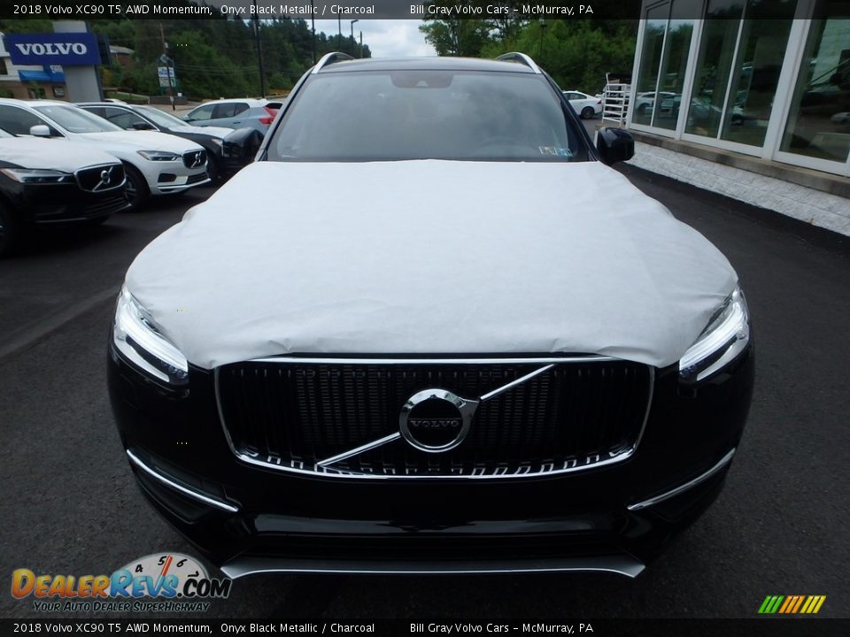2018 Volvo XC90 T5 AWD Momentum Onyx Black Metallic / Charcoal Photo #6
