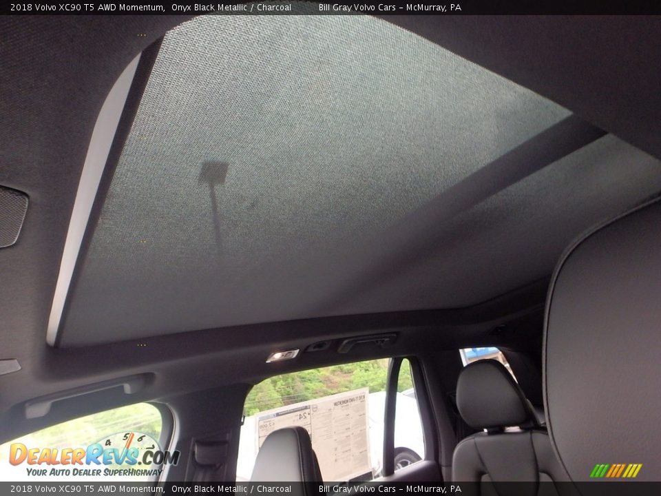 2018 Volvo XC90 T5 AWD Momentum Onyx Black Metallic / Charcoal Photo #13