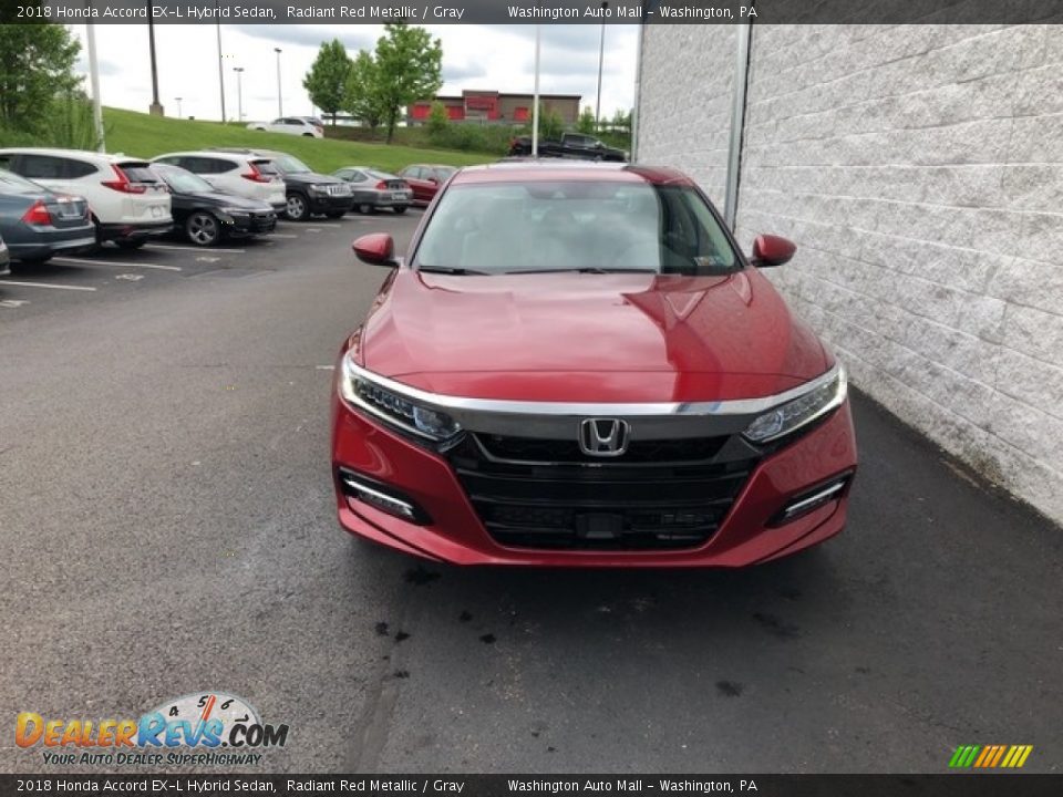 2018 Honda Accord EX-L Hybrid Sedan Radiant Red Metallic / Gray Photo #2