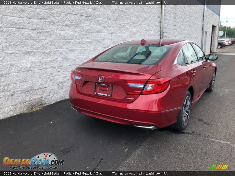 2018 Honda Accord EX-L Hybrid Sedan Radiant Red Metallic / Gray Photo #4