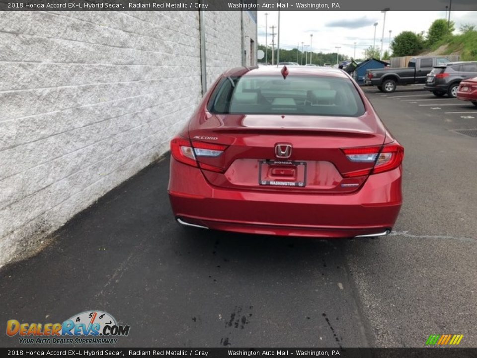 2018 Honda Accord EX-L Hybrid Sedan Radiant Red Metallic / Gray Photo #5