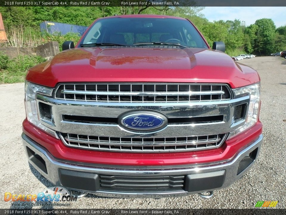 2018 Ford F150 XLT SuperCab 4x4 Ruby Red / Earth Gray Photo #8
