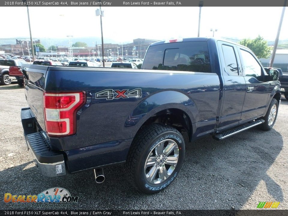 2018 Ford F150 XLT SuperCab 4x4 Blue Jeans / Earth Gray Photo #3