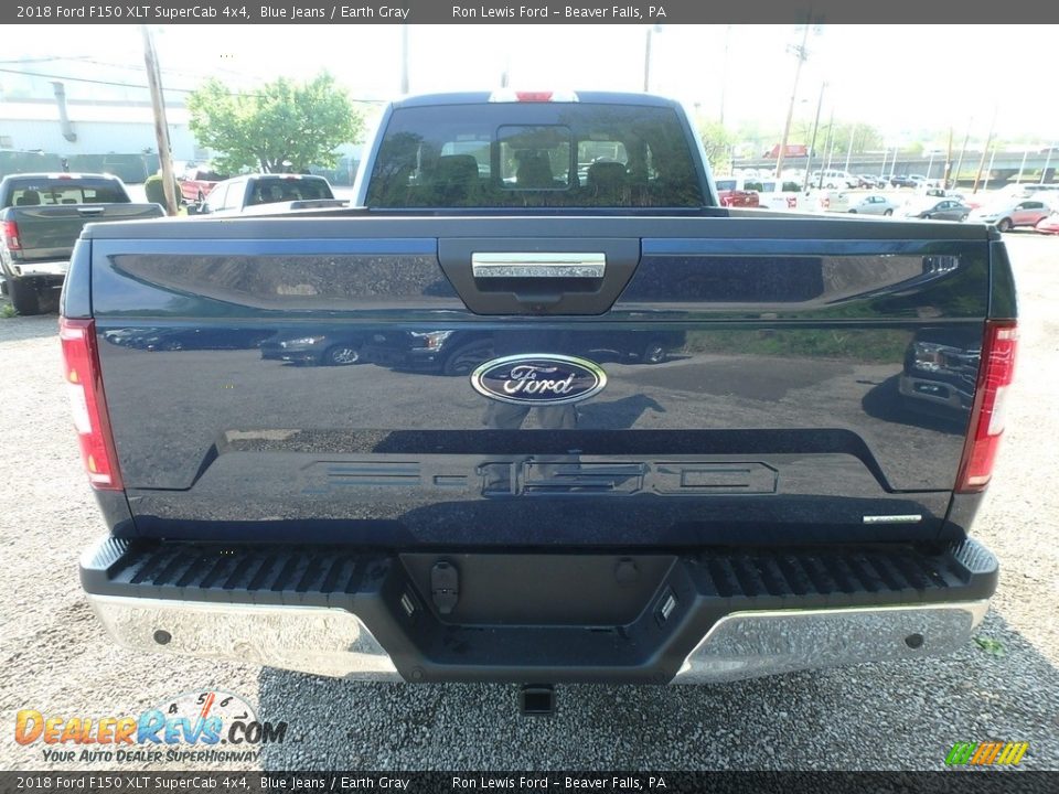 2018 Ford F150 XLT SuperCab 4x4 Blue Jeans / Earth Gray Photo #4