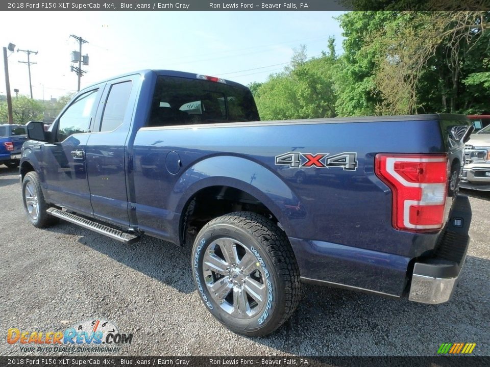 2018 Ford F150 XLT SuperCab 4x4 Blue Jeans / Earth Gray Photo #5