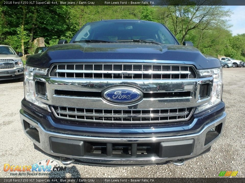 2018 Ford F150 XLT SuperCab 4x4 Blue Jeans / Earth Gray Photo #8