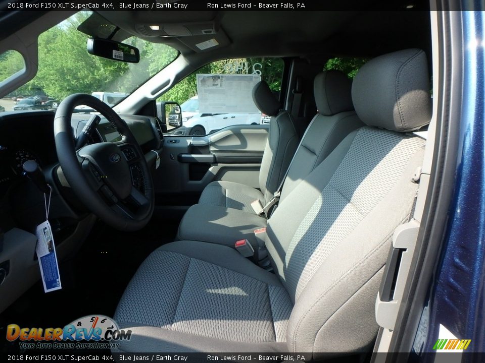 2018 Ford F150 XLT SuperCab 4x4 Blue Jeans / Earth Gray Photo #10