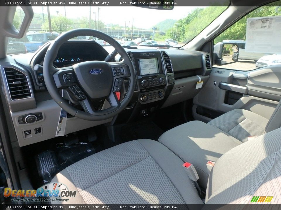 2018 Ford F150 XLT SuperCab 4x4 Blue Jeans / Earth Gray Photo #12