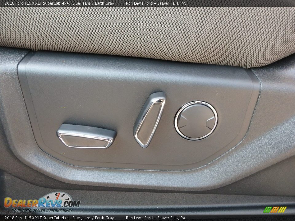 2018 Ford F150 XLT SuperCab 4x4 Blue Jeans / Earth Gray Photo #15