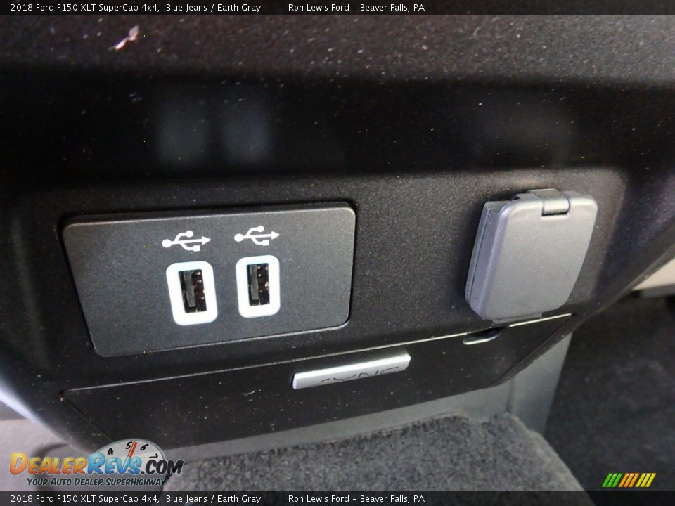 2018 Ford F150 XLT SuperCab 4x4 Blue Jeans / Earth Gray Photo #18