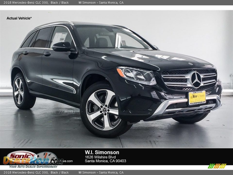 2018 Mercedes-Benz GLC 300 Black / Black Photo #1