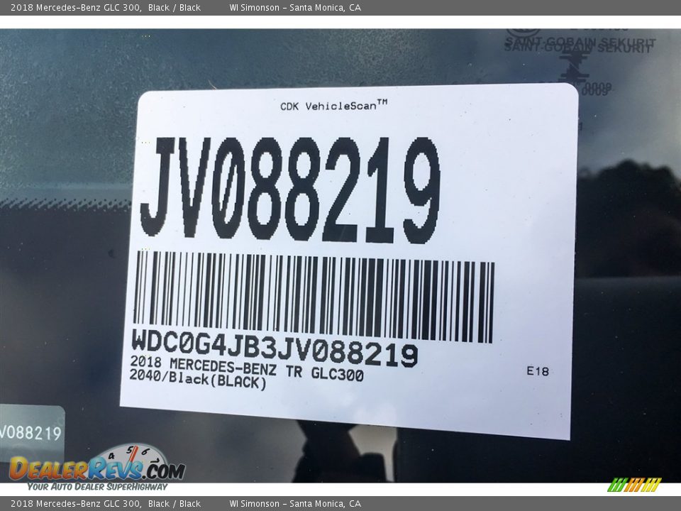 2018 Mercedes-Benz GLC 300 Black / Black Photo #11