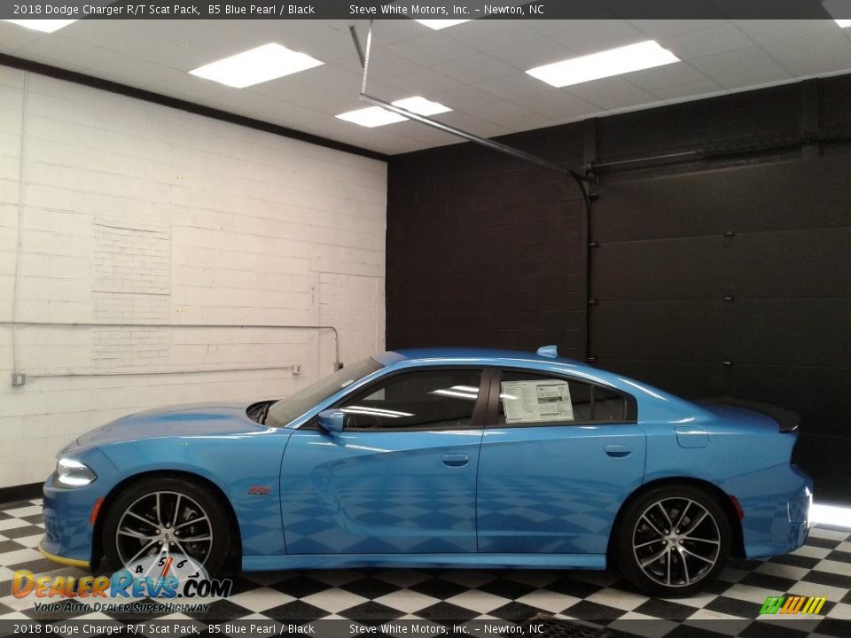 2018 Dodge Charger R/T Scat Pack B5 Blue Pearl / Black Photo #1