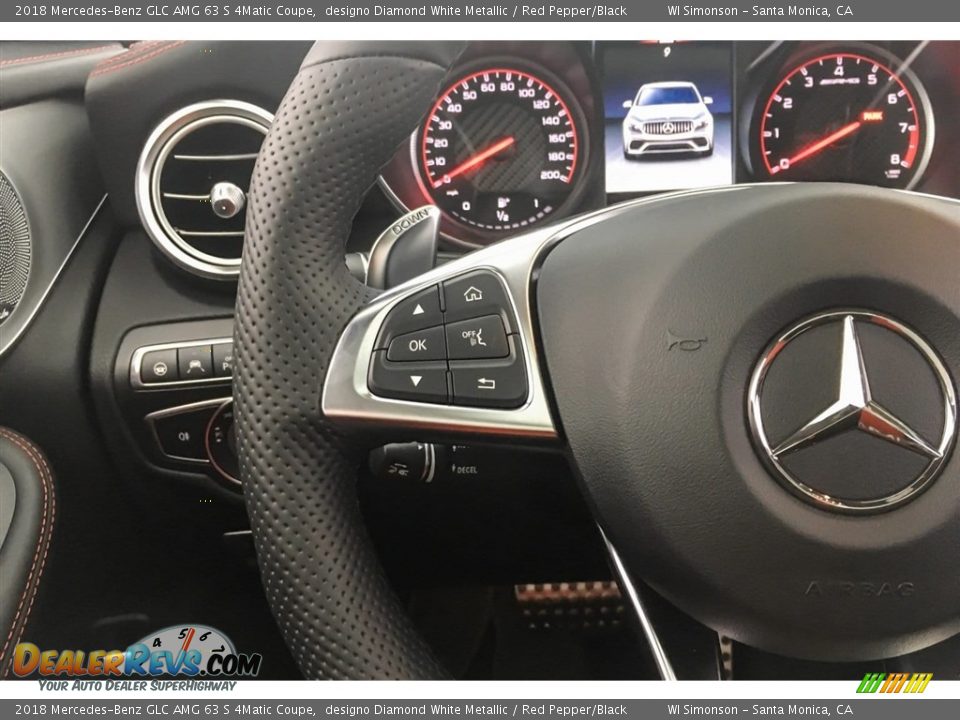 2018 Mercedes-Benz GLC AMG 63 S 4Matic Coupe Steering Wheel Photo #18