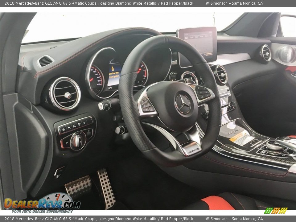 Dashboard of 2018 Mercedes-Benz GLC AMG 63 S 4Matic Coupe Photo #20