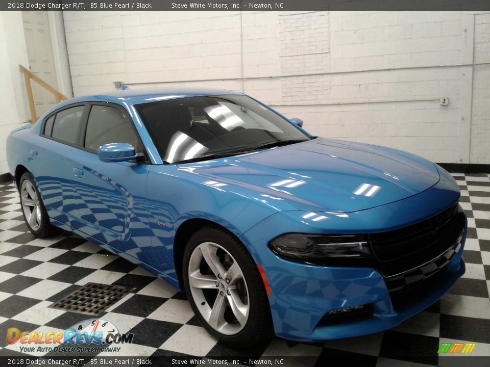 2018 Dodge Charger R/T B5 Blue Pearl / Black Photo #4