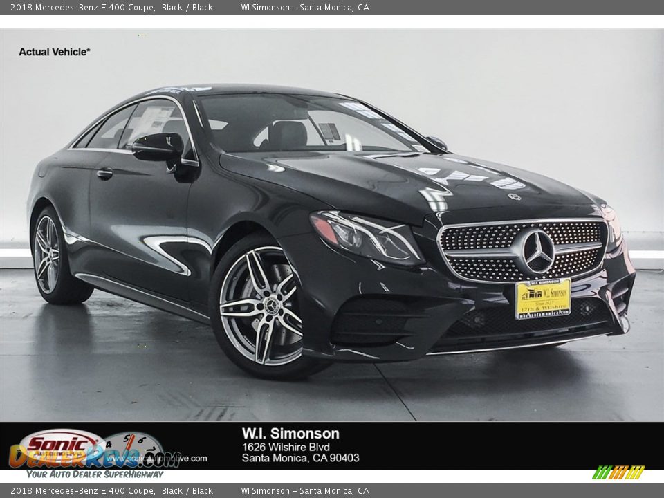 2018 Mercedes-Benz E 400 Coupe Black / Black Photo #1