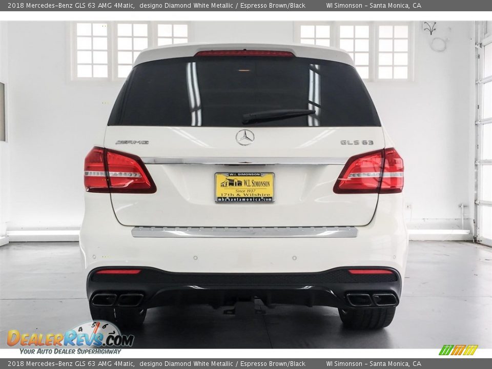 2018 Mercedes-Benz GLS 63 AMG 4Matic designo Diamond White Metallic / Espresso Brown/Black Photo #3