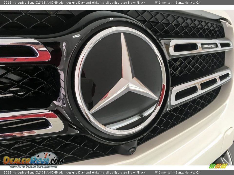 2018 Mercedes-Benz GLS 63 AMG 4Matic designo Diamond White Metallic / Espresso Brown/Black Photo #33