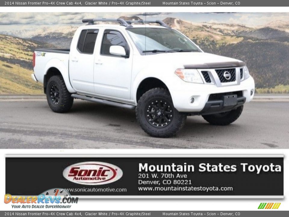 2014 Nissan Frontier Pro-4X Crew Cab 4x4 Glacier White / Pro-4X Graphite/Steel Photo #1