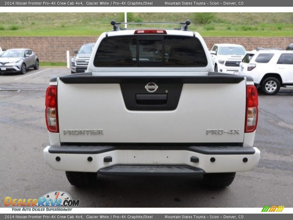 2014 Nissan Frontier Pro-4X Crew Cab 4x4 Glacier White / Pro-4X Graphite/Steel Photo #6